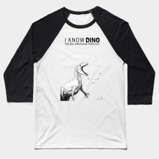 Allosaurus Roar (Black & White) Baseball T-Shirt